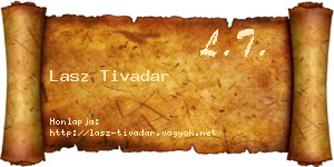 Lasz Tivadar névjegykártya